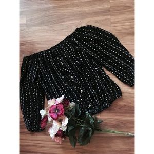 ⚫️ Boho Blouse - Arrow Print 🍃⚪️